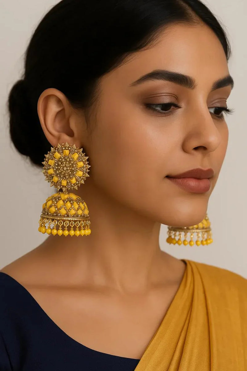 Kundan Jhumka Earrings