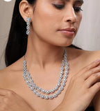 Seraphina Rhodium-Plated CZ Necklace