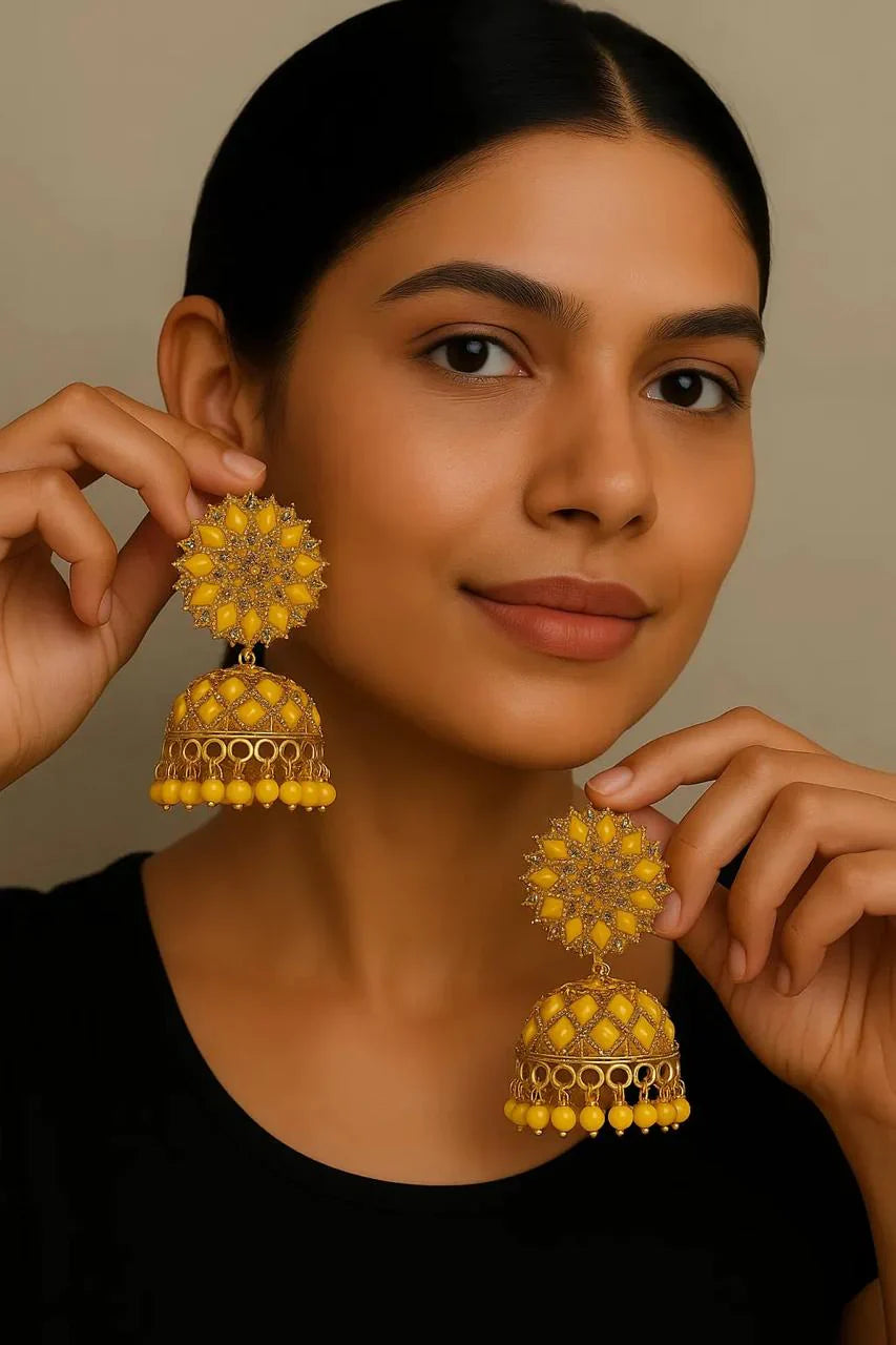 Kundan Jhumka Earrings