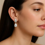 💎 Premium CZ Diamond Necklace & Earrings Set