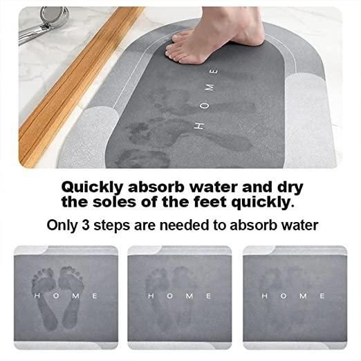 Water Absorbing Anti Slip Floor Mat, Bath Mat ( Assorted Color any 2)