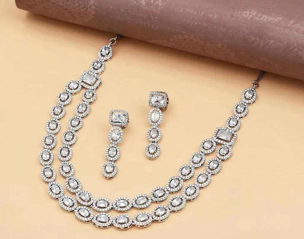 Seraphina Rhodium-Plated CZ Necklace